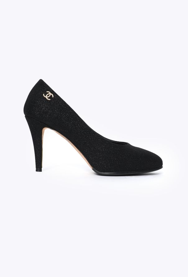 Chanel 2024 Iridescent Toile 'CC' Pumps - 1 Chanel 2024 Iridescent Toile 'CC' Pumps - 1