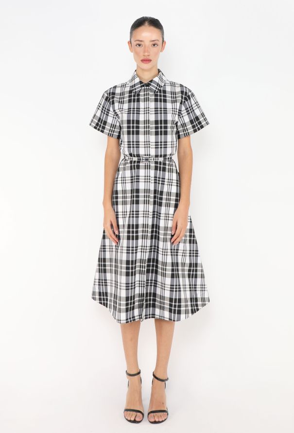 Dior 2024 Plaid Belted Shirt Dress - 1
