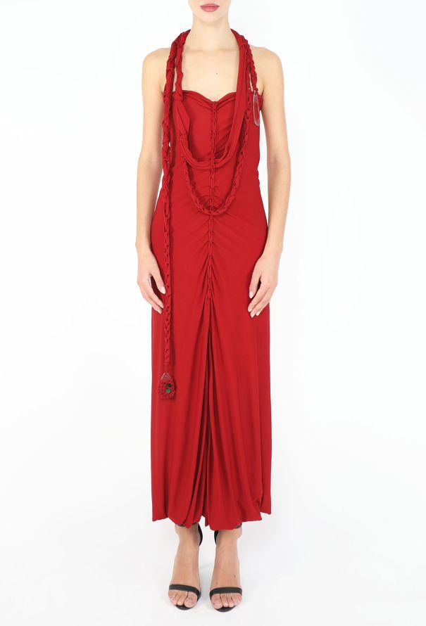 Jean Paul Gaultier 2002 Braided Trim Ruched Dress - 4