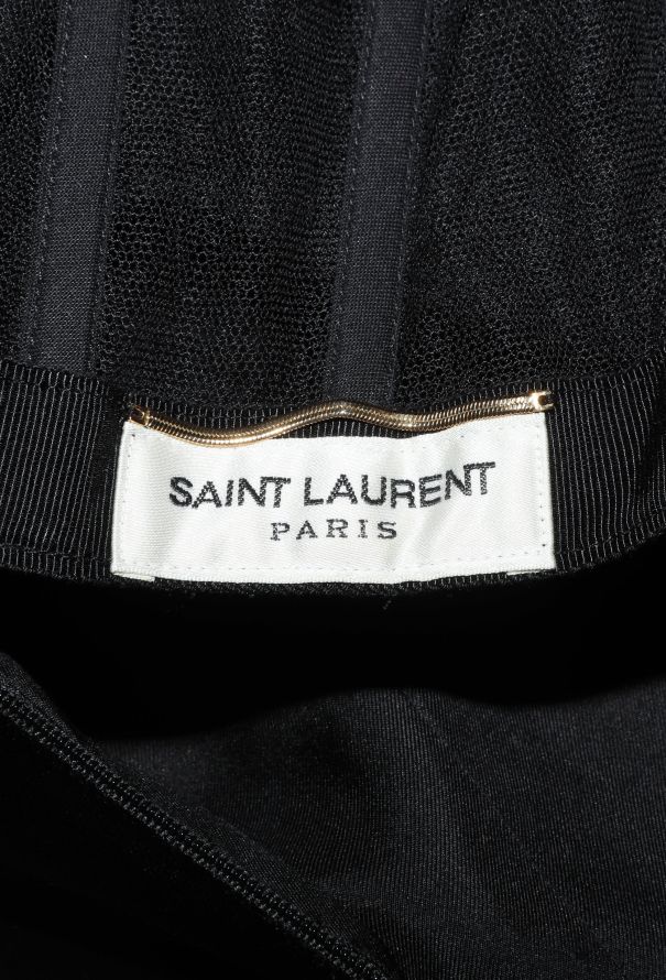 Saint Laurent STUNNING S/S 2019 Strass Velvet Bustier Dress - 8