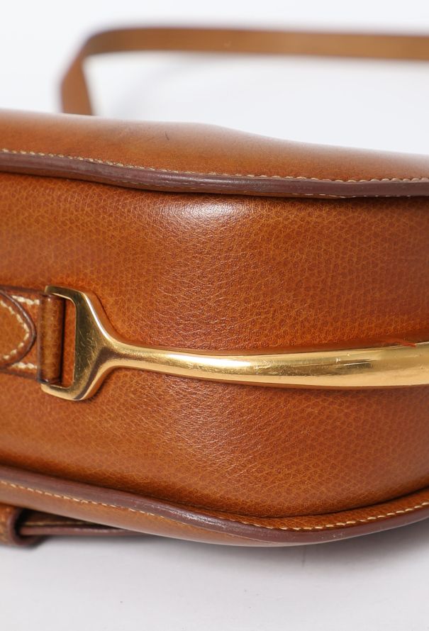 Hermès Rare Gold Courchevel Passe-Guide Saddle Bag - 9