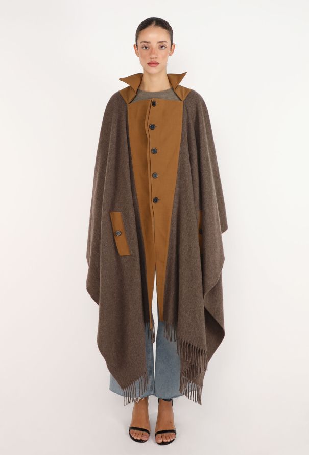 Jean Paul Gaultier Cashmere Fringe Shawl Cape, Early 2000s - 4