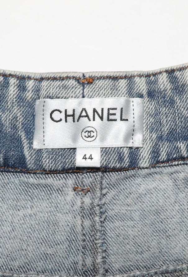 Chanel 2019 Washed Wide-Leg Jeans - 6