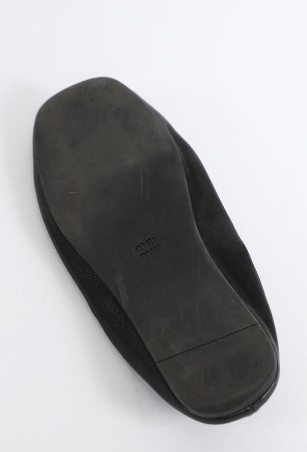 Miu Miu 2025 Ruched Leather Mocassins - 5