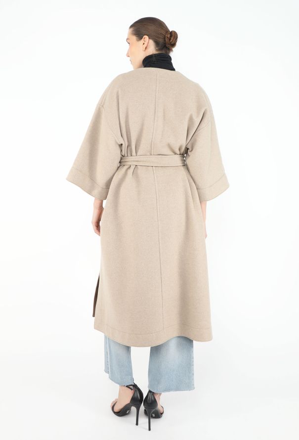 Céline Cashmere Belted Wrap Coat - 6