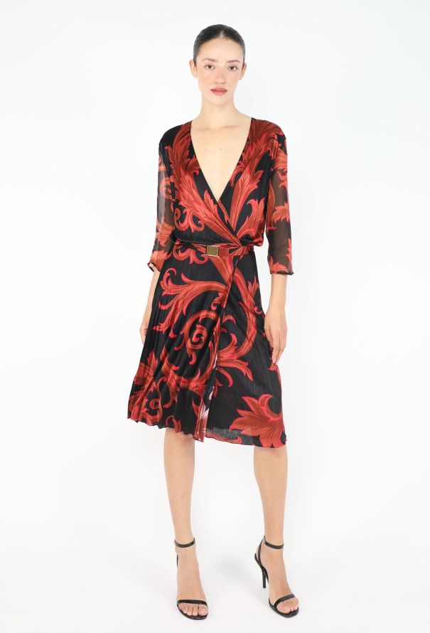 Gianni Versace Baroque Belted Dress, 2000 - 3