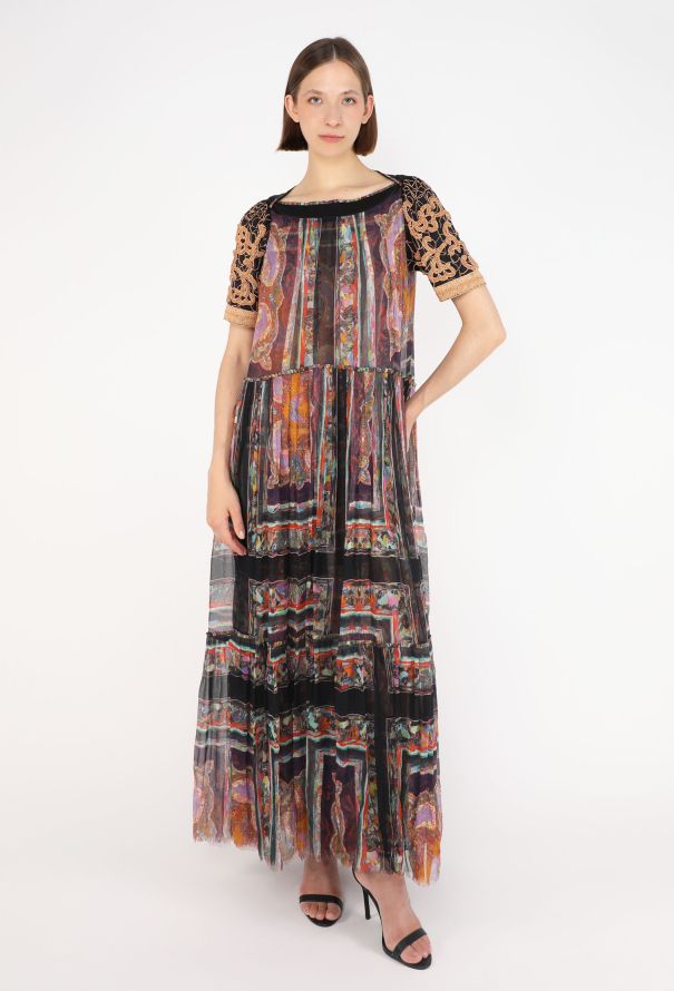 Dries Van Noten Beaded Chiffon Maxi Dress, F/W 2008 - 4