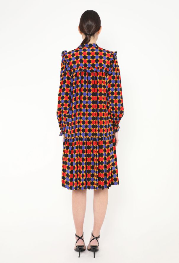 Saint Laurent Vintage Ruffled Polka Dot Dress - 4 Saint Laurent Vintage Ruffled Polka Dot Dress - 4