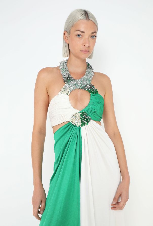 Azzaro STUNNING 1973 Couture Halter Gown - 3
