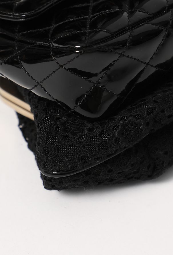 Chanel S/S 2010 Patent & Lace Mini Double Bag - 10