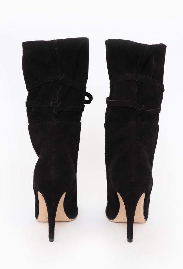 Manolo Blahnik Cavamod Suede Tassel Boots - 4 Manolo Blahnik Cavamod Suede Tassel Boots - 4