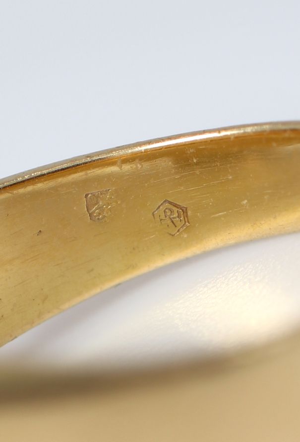 Vintage Fine Jewelry 18k Gold, Diamond & Citrine Ring - 6 Vintage Fine Jewelry 18k Gold, Diamond & Citrine Ring - 6