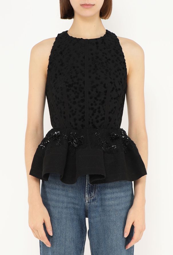 Balenciaga Resort 2016 Embellished Peplum Top - 1