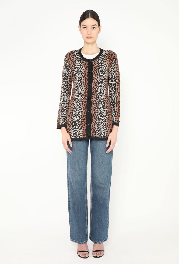 Saint Laurent 1995 Leopard Knit Cardigan - 3 Saint Laurent 1995 Leopard Knit Cardigan - 3