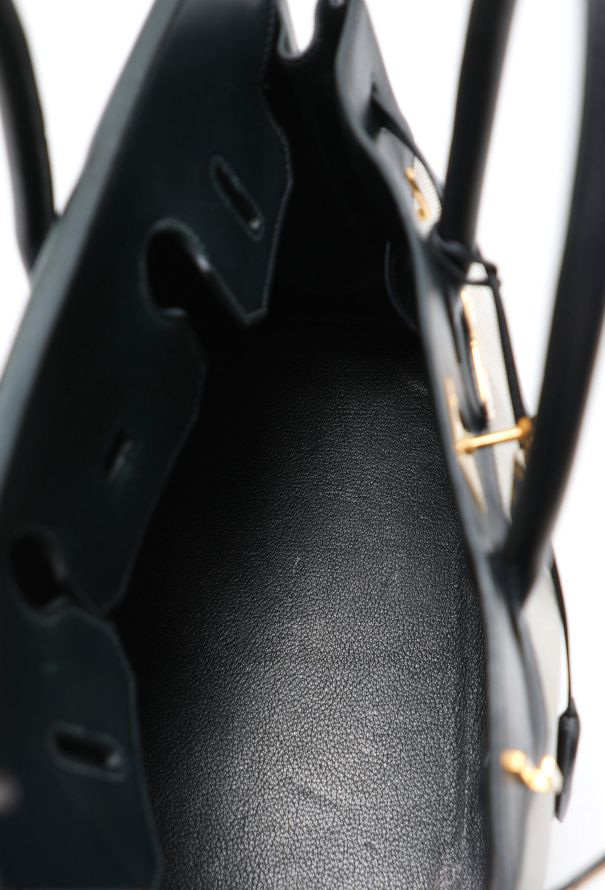 Hermès Exceptional '90s Caban Box & Toile H Birkin 35 - 14