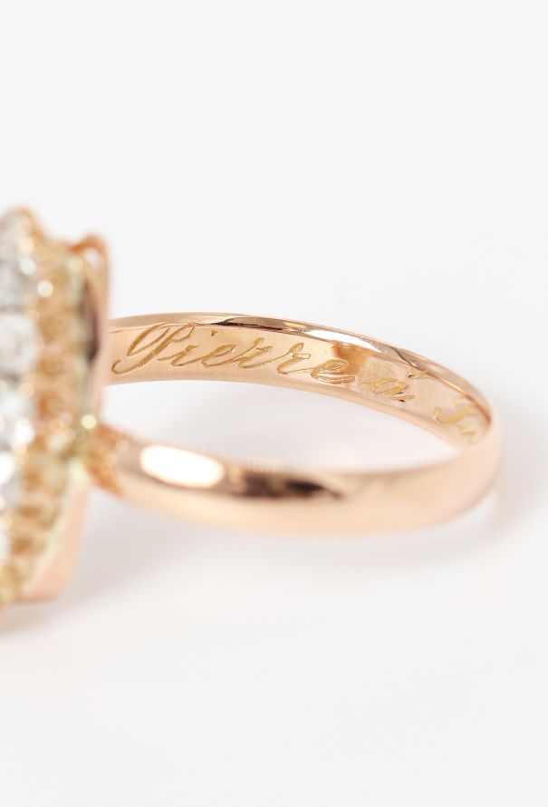 Vintage Fine Jewelry Antique 18k Rose Gold & Diamond Marquise Ring - 6 Vintage Fine Jewelry Antique 18k Rose Gold & Diamond Marquise Ring - 6