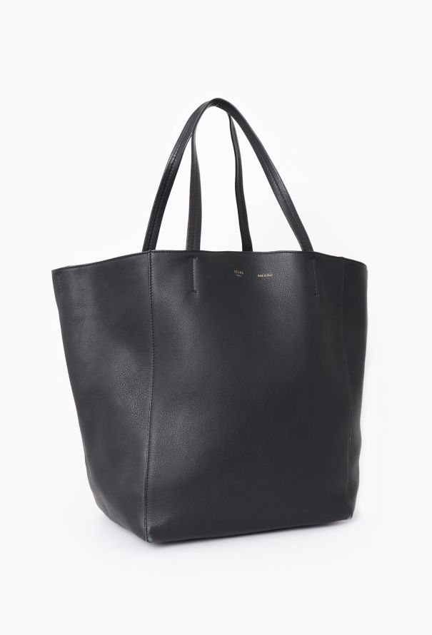 国内即発【CELINE】CABAS PHANTOM SMALL with BELT 18902 BLACK CELINE Soft Grained Calfskin Small Belt Cabas Phantom Black