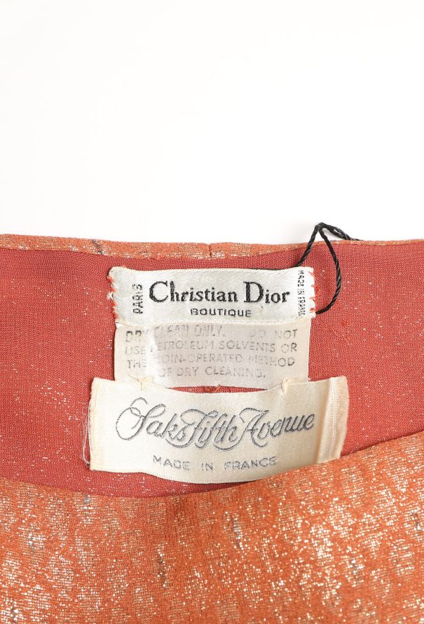 Christian Dior COLLECTOR 1976 Lamé Georgette Ensemble - 10
