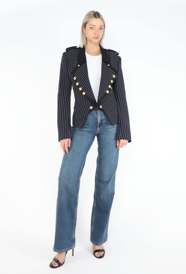 Balenciaga COLLECTOR S/S 2005 Pinstripe Nautical Jacket - 5