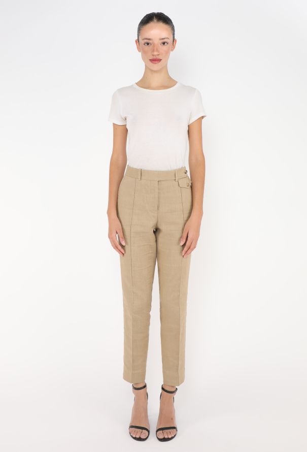 Céline Resort 2014 Belted Linen Ensemble - 4