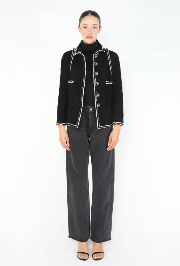 Chanel Metallic Trim 'CC' Tweed Jacket - 3