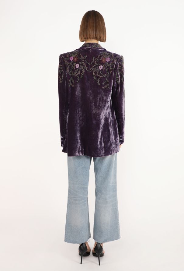 Emanuel Ungaro Beaded Velvet Blazer, Early 2000s - 6