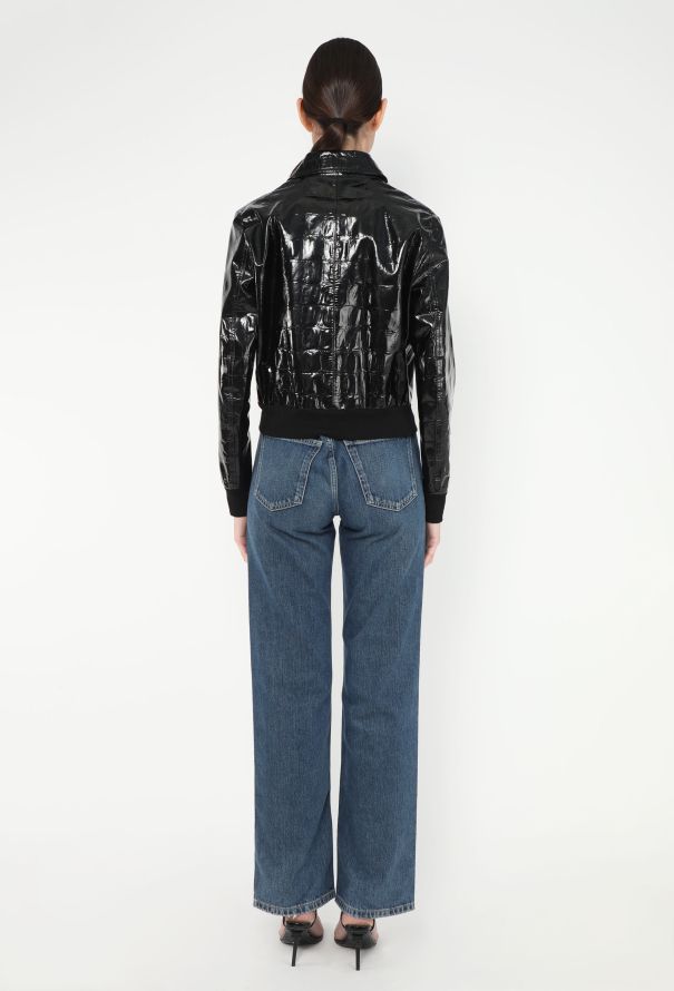 Céline 2023 Patent Embossed Bomber Jacket - 6