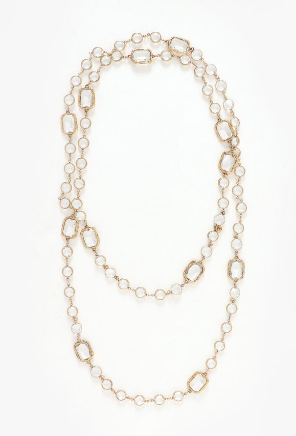Chanel RARE 1981 Strass Sautoir Necklace - 1