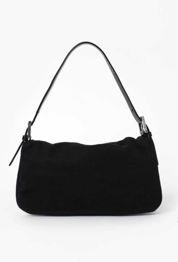 Fendi Early 2000s Cashmere Baguette Bag - 4