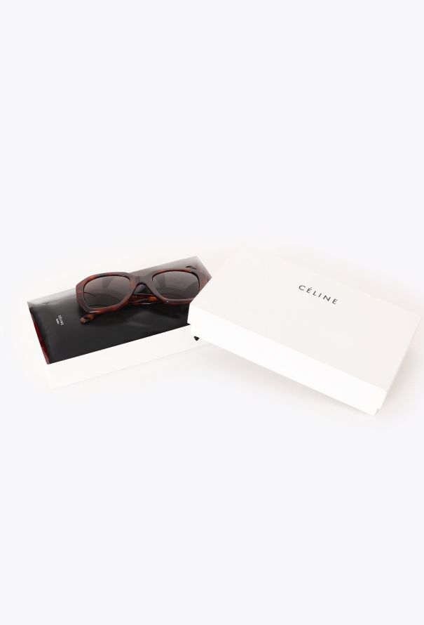 Céline Sculpted Tortoiseshell Sunglasses - 5