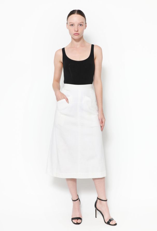 Saint Laurent S/S 1979 Cotton Pocket Skirt - 4 Saint Laurent S/S 1979 Cotton Pocket Skirt - 4