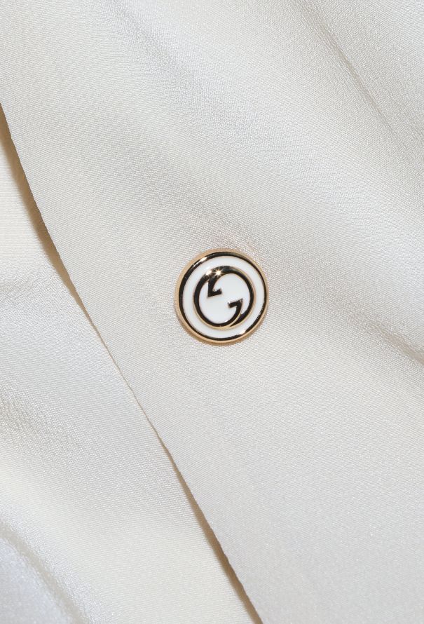 Gucci Asymmetrical Ruffled Silk Blouse - 7