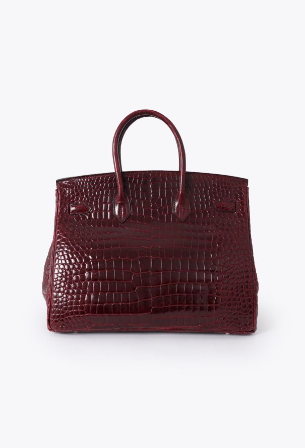 Hermès RARE 2011  Bordeaux Porosus Birkin 35 - 7 Hermès RARE 2011  Bordeaux Porosus Birkin 35 - 7
