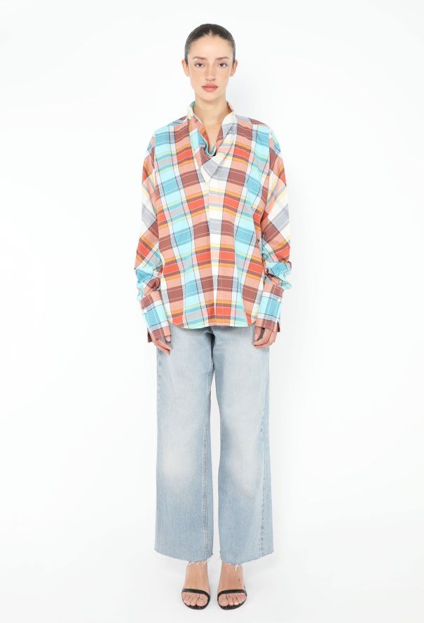 Céline F/W 2013 Tartan Cowl-Neck Tunic - 1