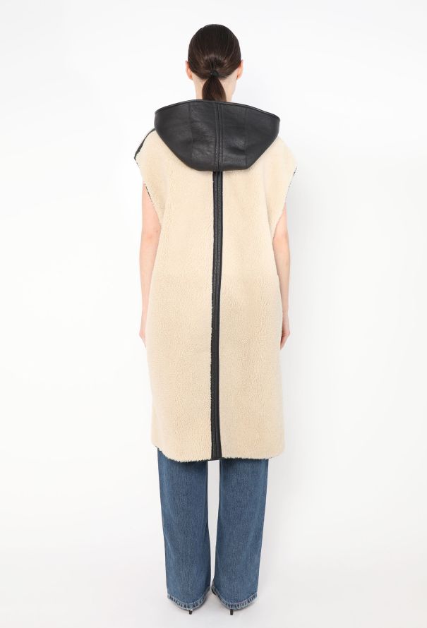 Céline Fall 2010 Shearling Hooded Vest - 7