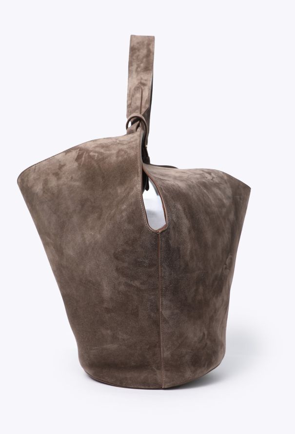 Khaite Lotus Medium Suede Tote Bag - 4 Khaite Lotus Medium Suede Tote Bag - 4