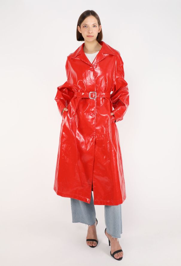 Jil Sander Patent Linen Trench Coat, S/S 2025 - 6