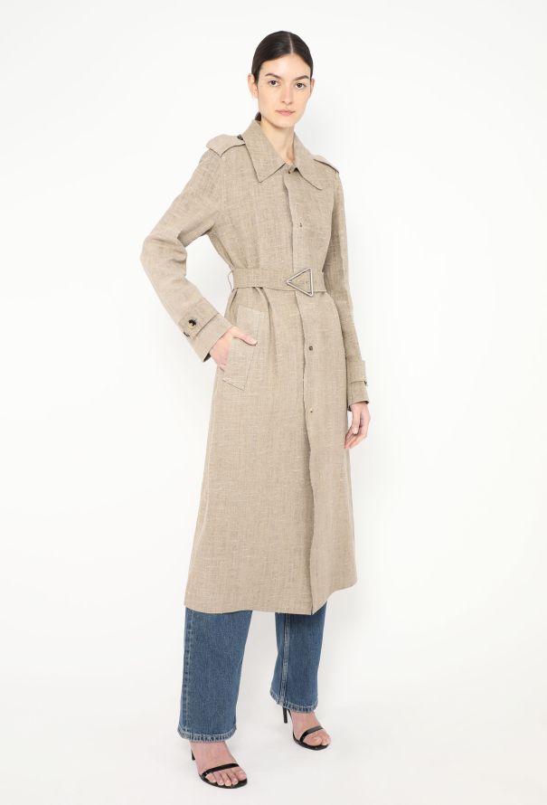 Bottega Veneta Pre-Fall 2019 Belted Linen Trench - 5 Bottega Veneta Pre-Fall 2019 Belted Linen Trench - 5