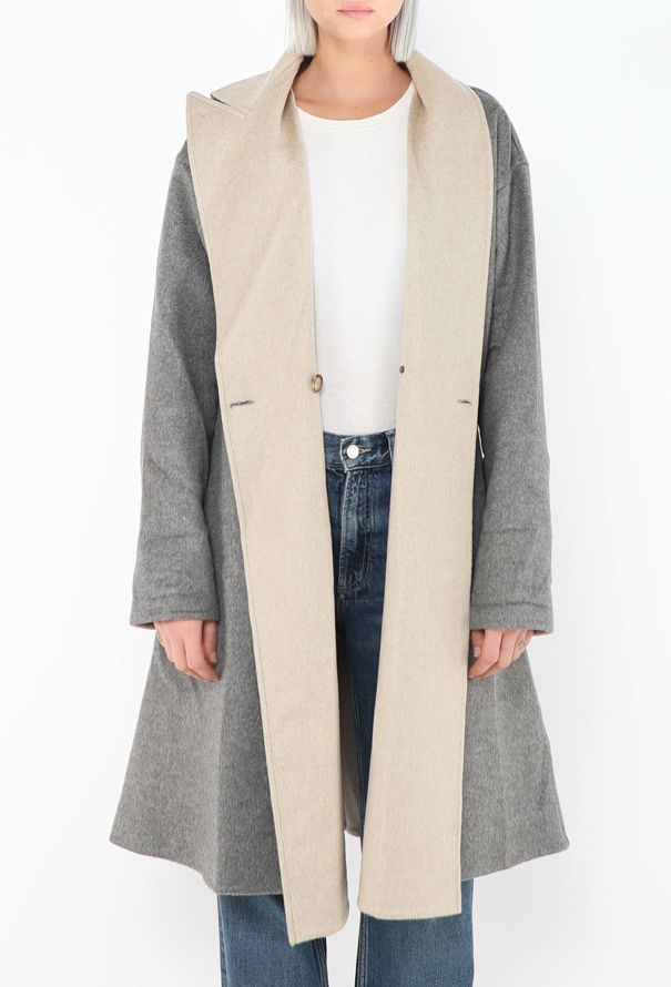 Hermès Asymmetrical Notched Cashmere Coat - 3