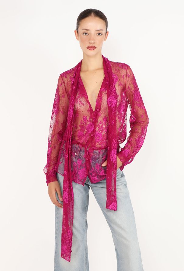 Balenciaga Chantilly Lavallière Blouse, Pre-Fall 2017 - 1