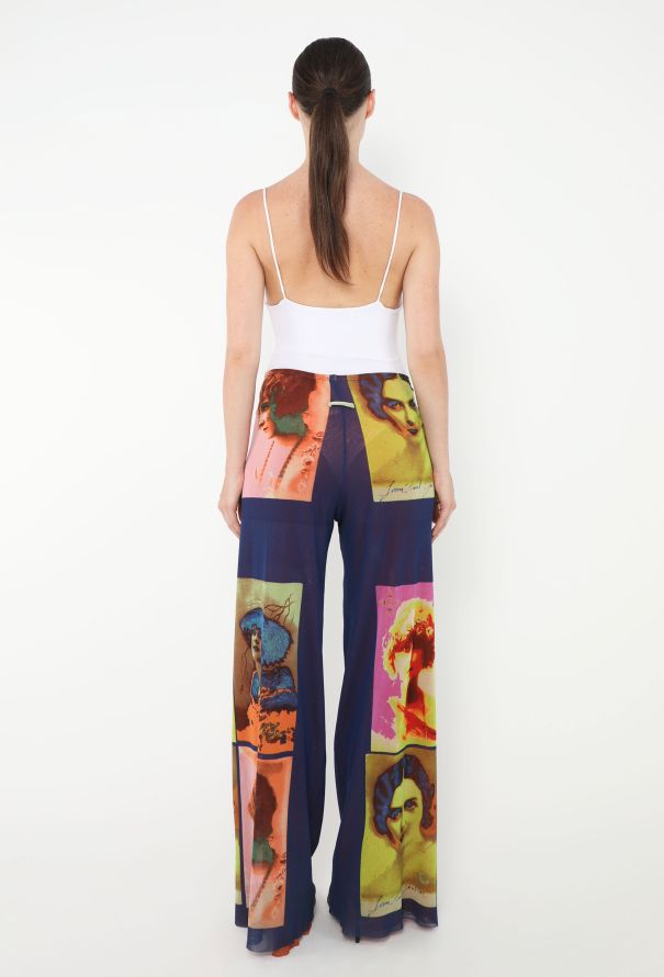 Jean Paul Gaultier RARE 2002 Portrait Mesh Kaftan Ensemble - 7