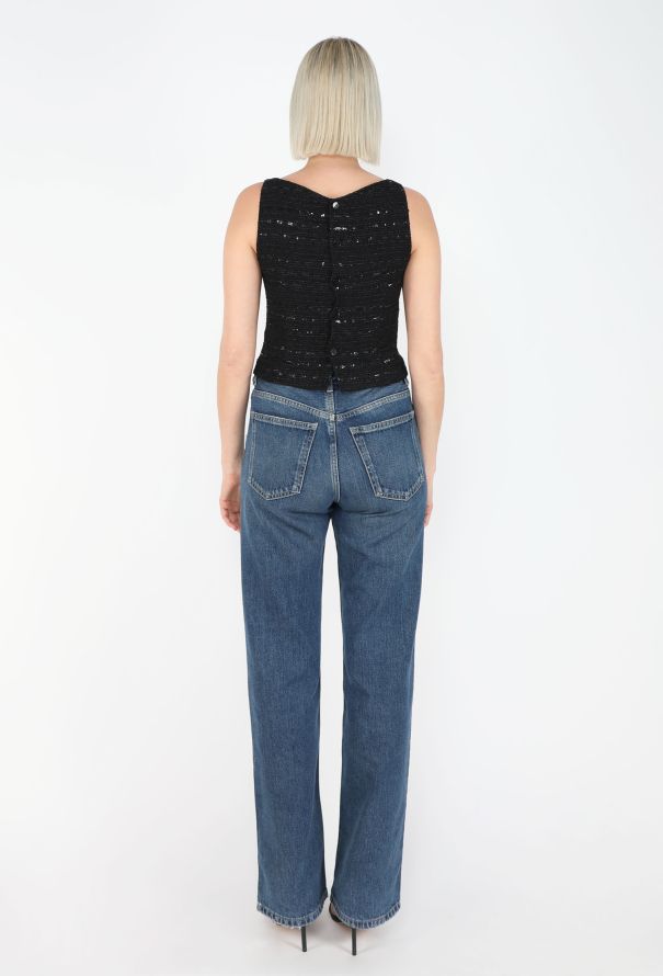 Chanel Sequin Embroidered Tweed Jacket & Top - 8