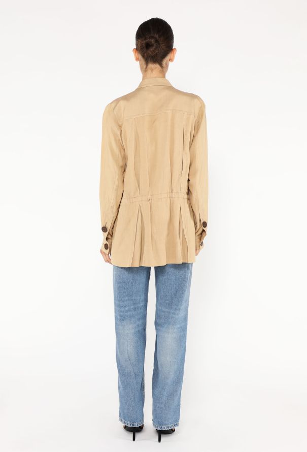 Saint Laurent 90s Linen Safari Jacket - 6