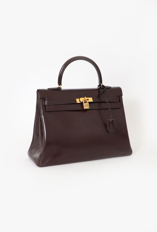 Hermès '60s Brown Box Kelly Retourné 35 - 2