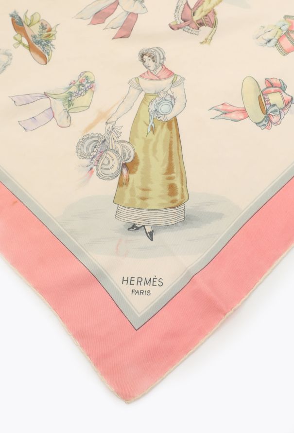 Hermès Rare 1956 'Paris Modistel' 90cm Silk Carré - 5