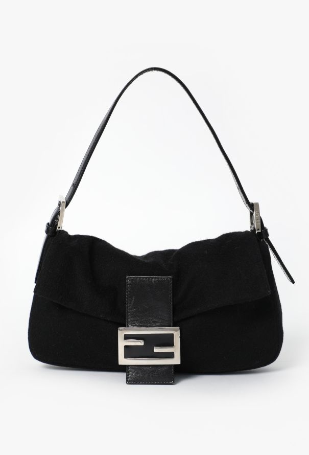 Fendi Early 2000s Cashmere Baguette Bag - 1