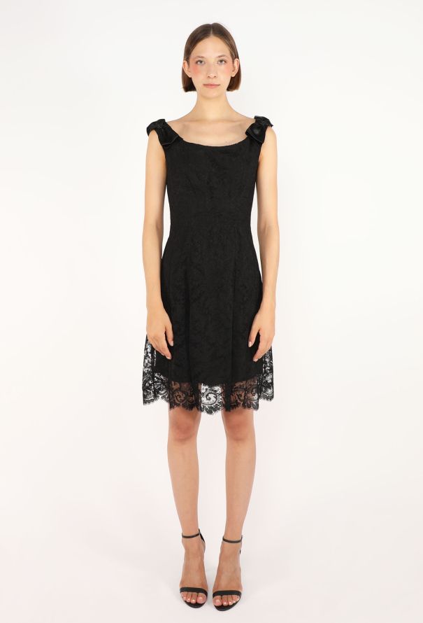 Jacques Fath Lace Bow Dress, 1990s - 1