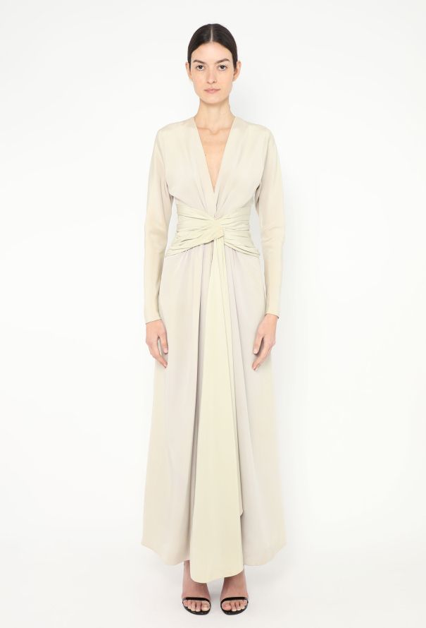 Saint Laurent RARE Haute Couture 1985 Draped Silk Gown - 1