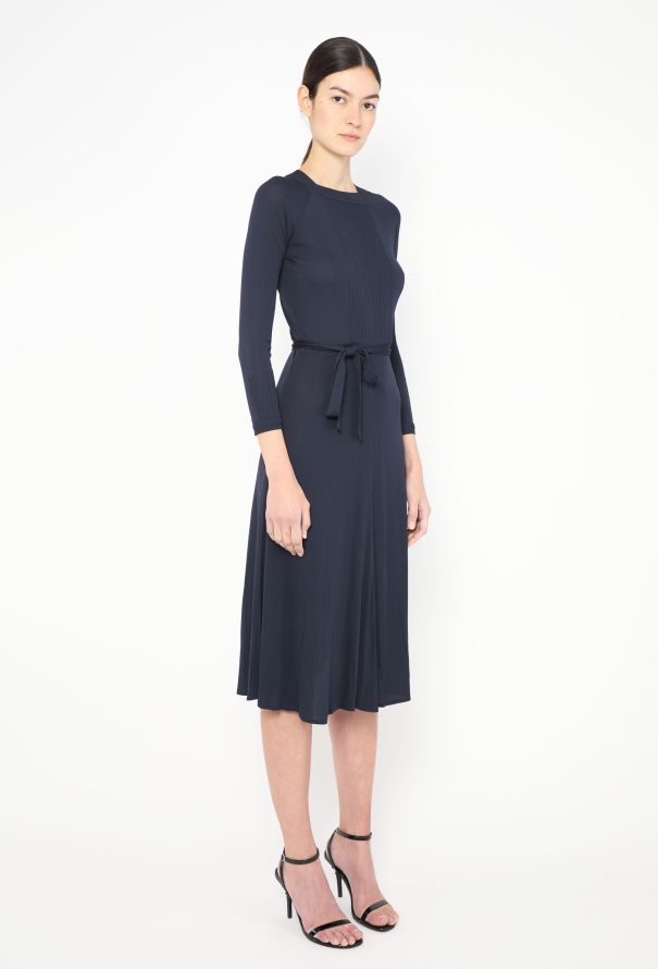 Jean Muir 1972 Pintuck Belted Dress - 3