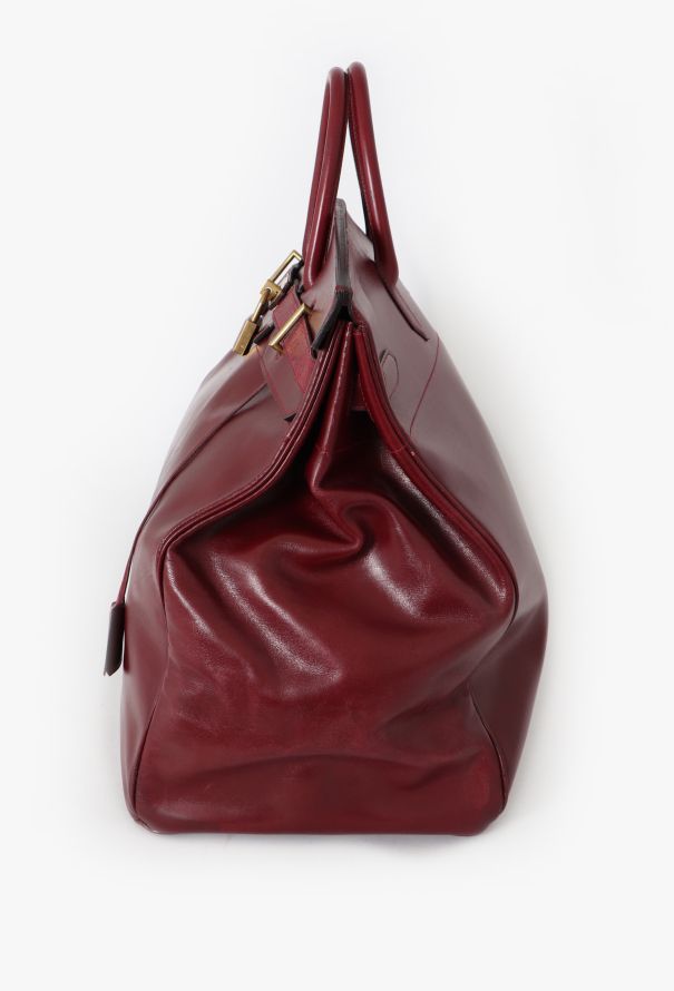Hermès '80s Rouge H Box Haut à Courroies 50 - 8 Hermès '80s Rouge H Box Haut à Courroies 50 - 8